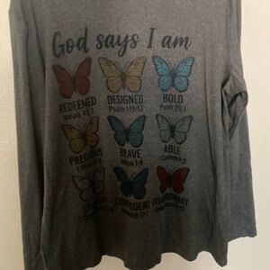 NWOT Women Gray Inspirational Tee